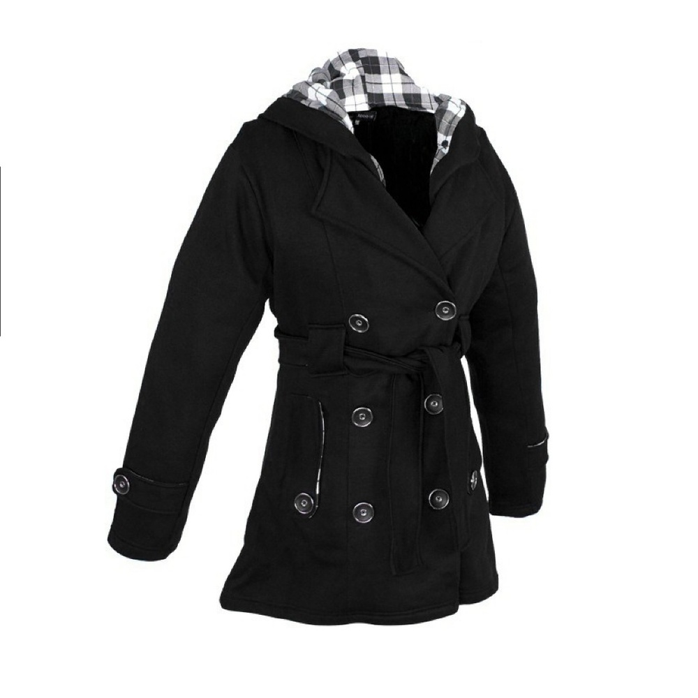 Hoodie Button Up Coat Black NWT